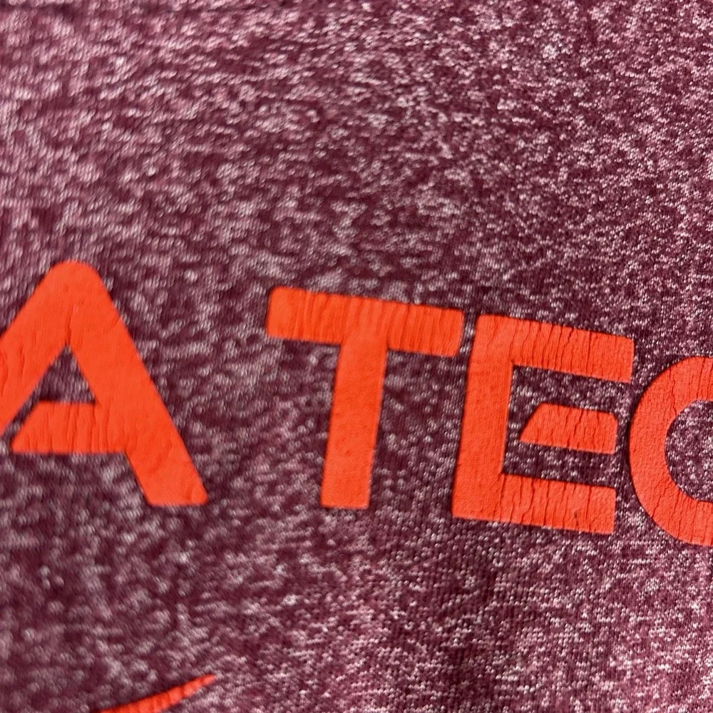 Nike Dri-Fit Virginia Tech Hokies Mens Long‎ Sleeve Shirt XL Athletic Cut *READ*
